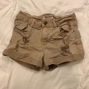 Tan Jean shorts